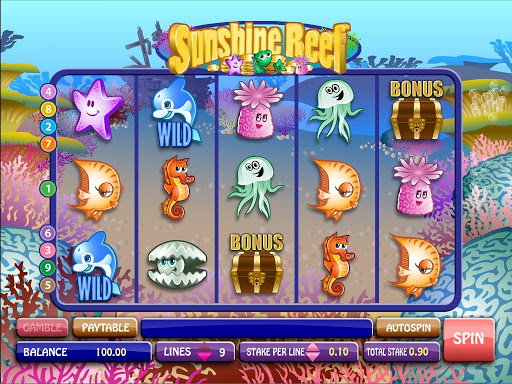Описание слота «Sunshine Reef» в казино Гаминатор